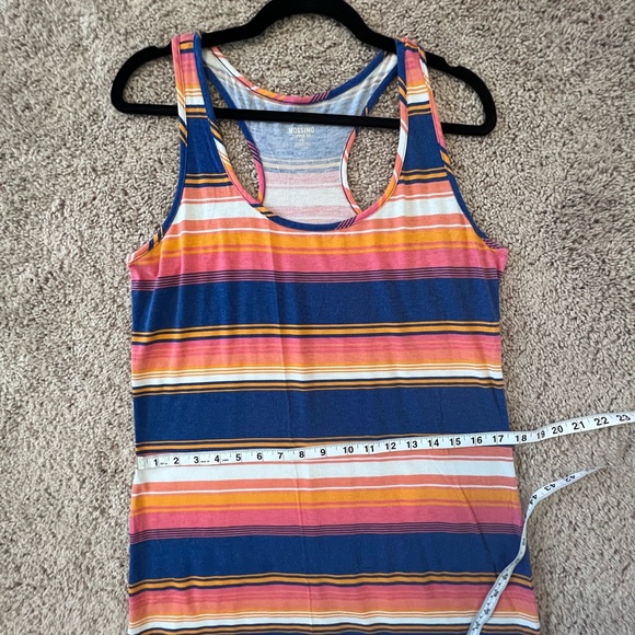 Colorful Stripe Tank Top Stretchy Maxi Dress - Picture 4 of 7